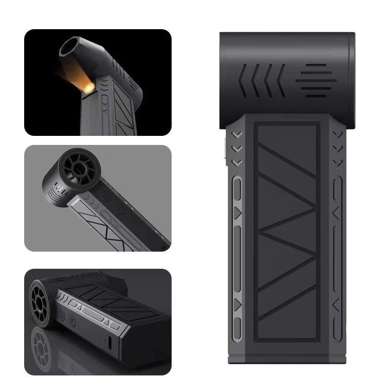 Violent fan 130,000 RPM turbo USB outdoor handheld mini brushless high-speed fan with LED light for blowing snow