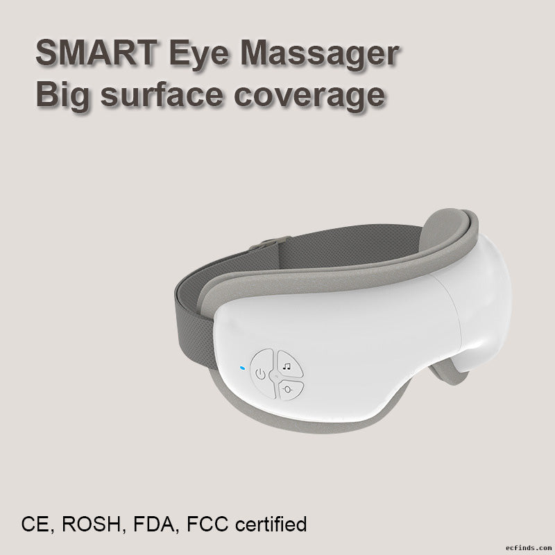 Wireless eye care device, eye mask, music, heating, air compress