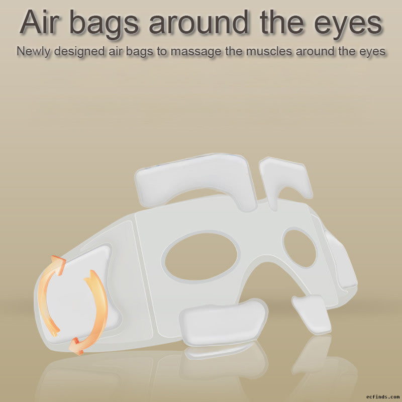 Wireless eye care device, eye mask, music, heating, air compress