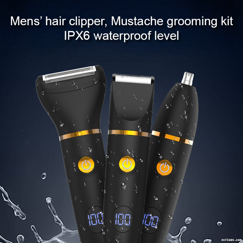 Men's 3-in-1 multi-functional hair remover, electric nose ear hair trimmer and body hair trimmer
