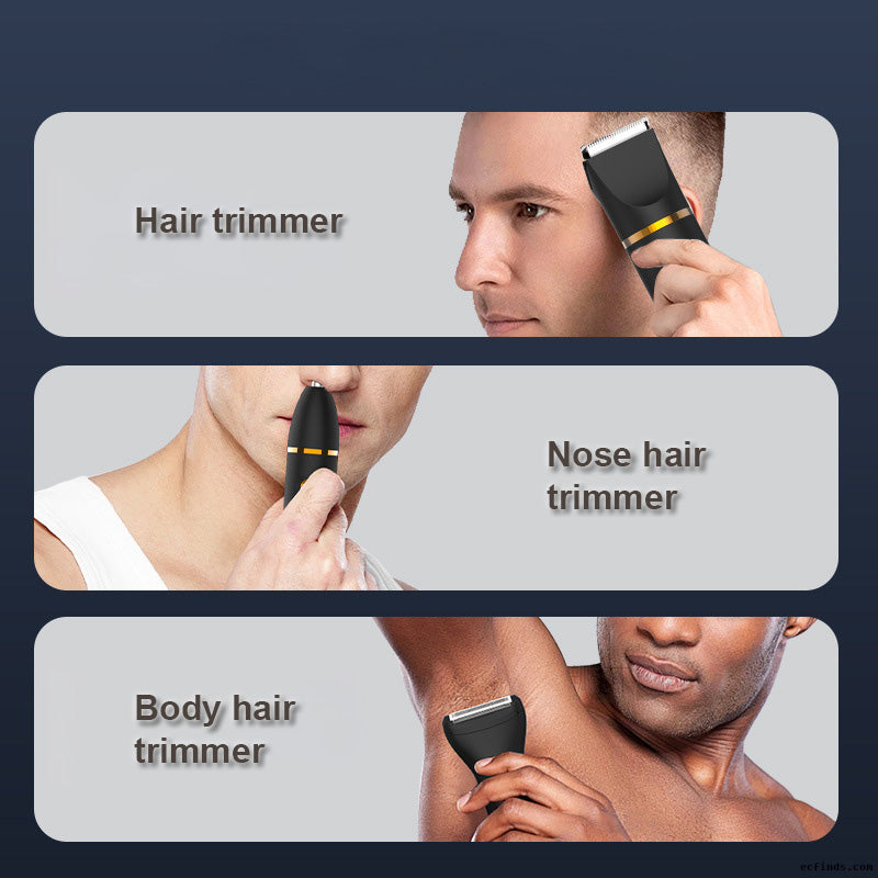 Men's 3-in-1 multi-functional hair remover, electric nose ear hair trimmer and body hair trimmer