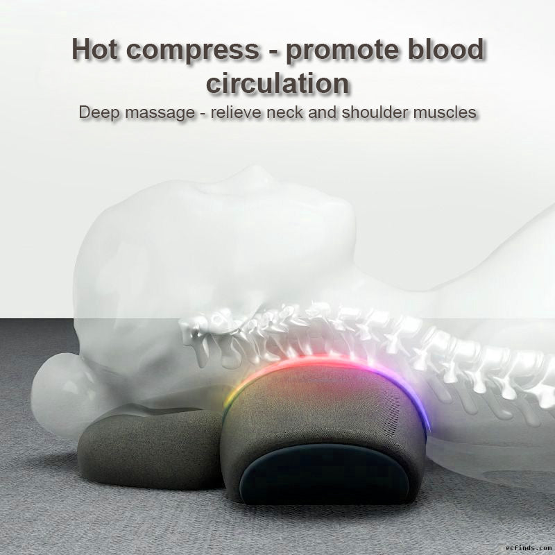 Cervical Neck Traction Massage Pillow for Protecting the cervical vertebrae, Special spinal heating compress for Deep tissue Pain relief