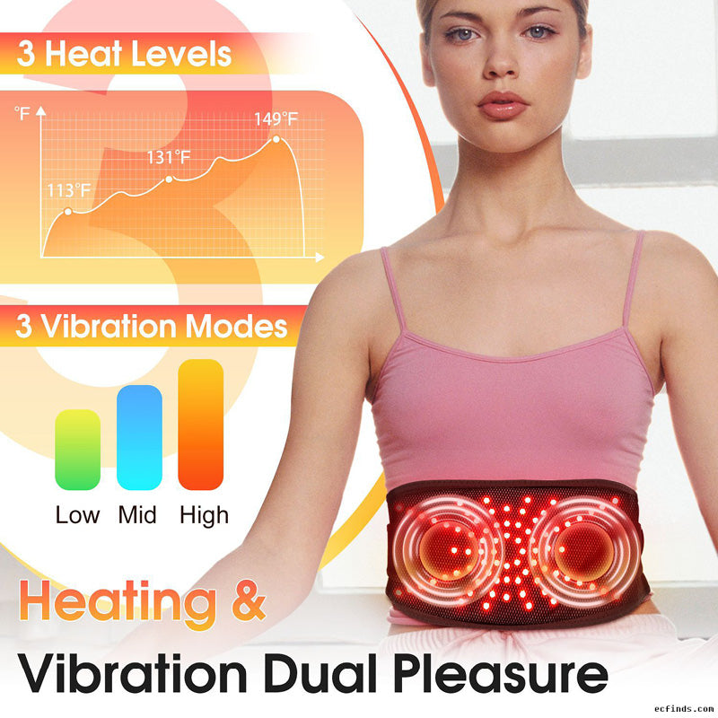 Cordless charging heating and warming belt, hot compress and waist massager