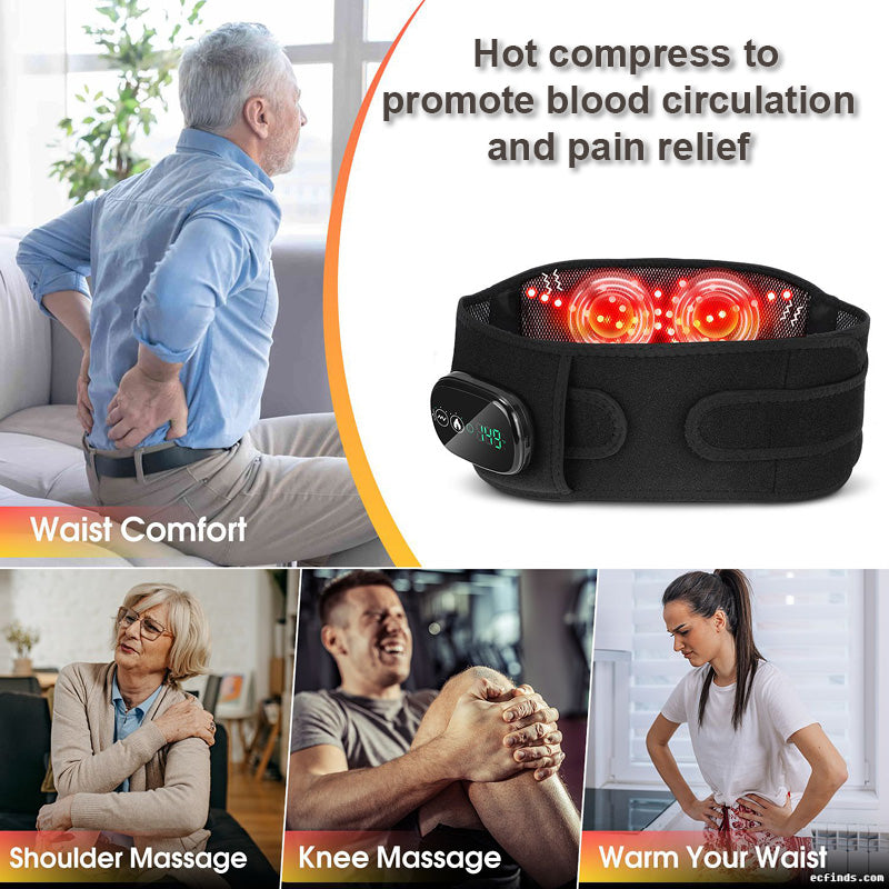 Cordless charging heating and warming belt, hot compress and waist massager