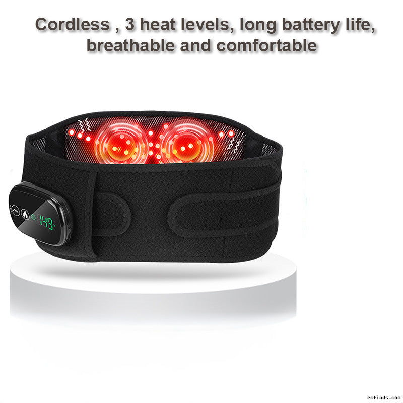Cordless charging heating and warming belt, hot compress and waist massager