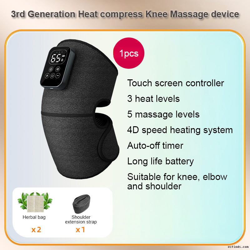 Heated knee pads, knee heat compresses, joint therapy wonders, massage devices, warming for cold legs, cold protection heaters, electric