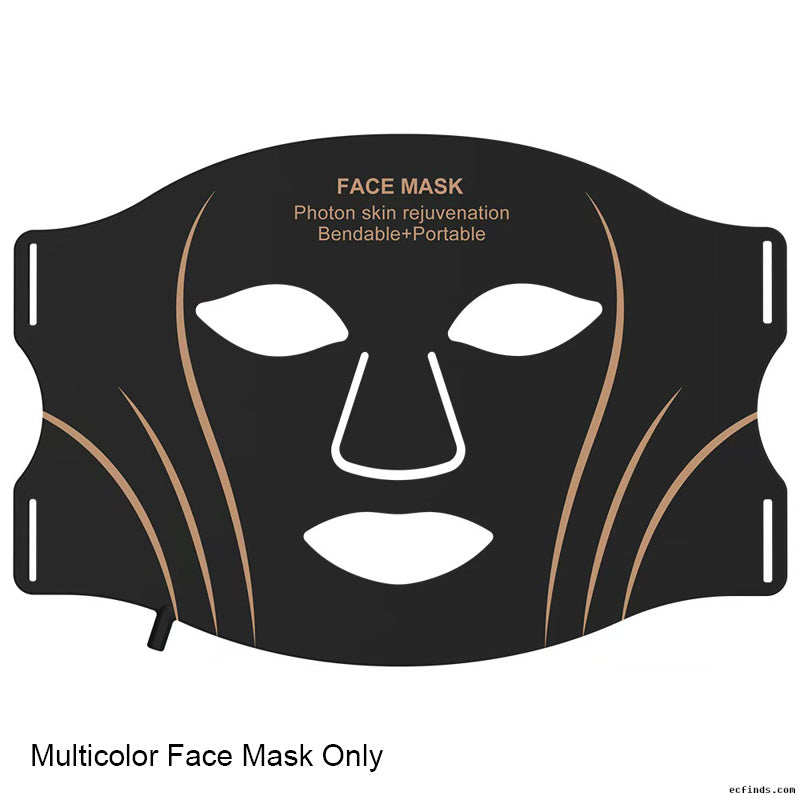 LED red and blue light beauty , home charging large exhaust light, silicone facial photon  device with neck strap