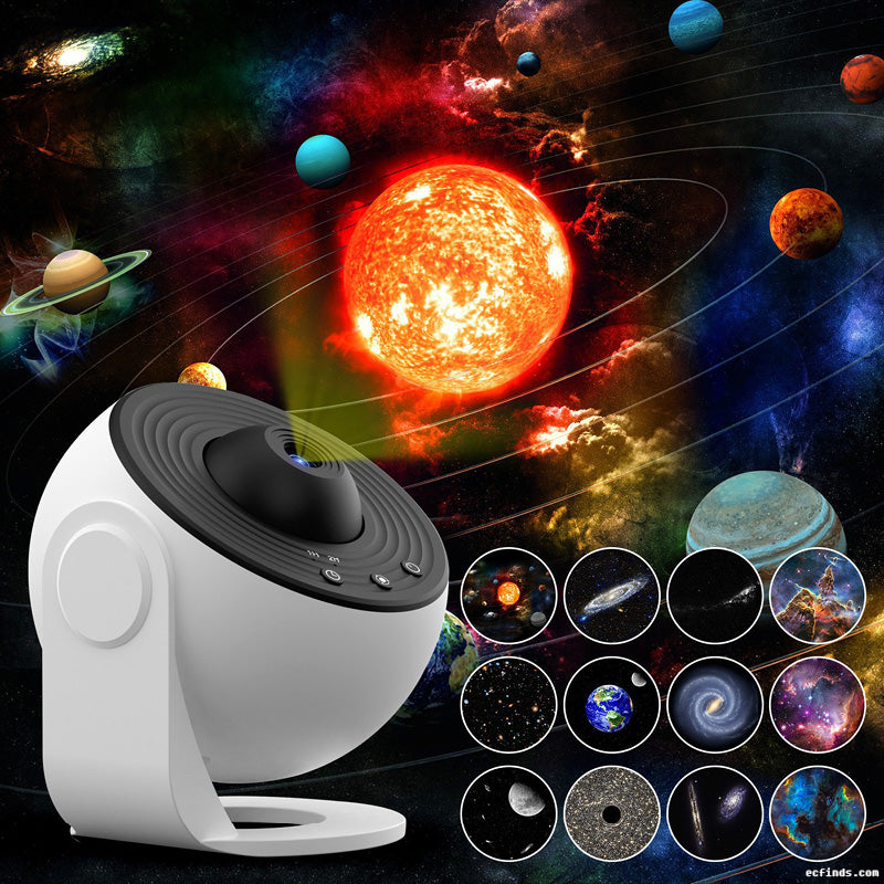 The globe galaxy projection lamp comes with 13 high-definition films