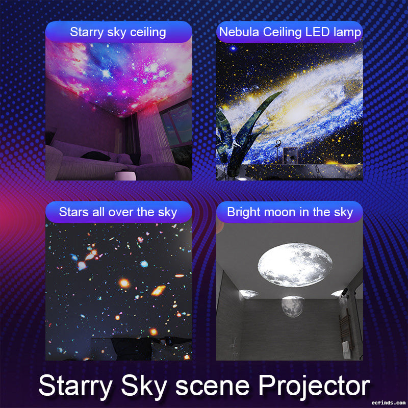 The globe galaxy projection lamp comes with 13 high-definition films