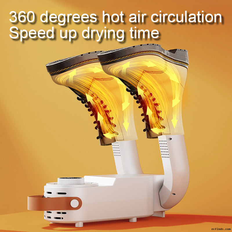 Timed shoe dryer, foldable, extendable, portable, constant-temperature blue light dehumidifying and shoe dryer